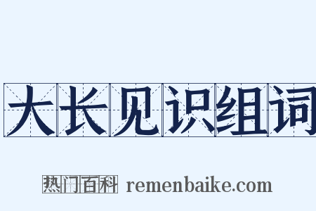 大长见识组词是什么意思的图片